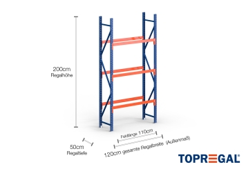 Tyre rack with tyres in side view