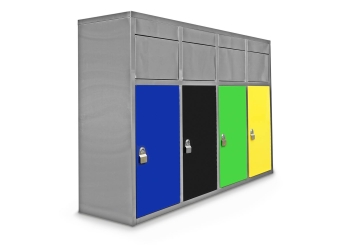 Perspective view of the MTS120 stainless steel waste separation system