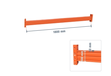 180 cm single beam for pallet rack PR4500 / compartment load capacity 1.000 kg 