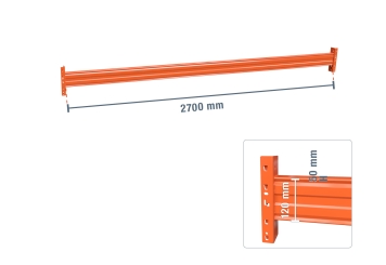 270 cm single beam for pallet rack PR4500 / compartment load capacity 1.500 kg 