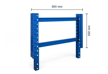 End frame extension for pallet racking systems PR15000, height 500 mm x depth 800 mm, TOPREGAL 
