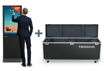 Transport box TB190/55 open bundle with advertising display DKST black