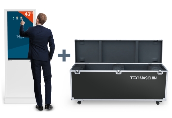 Transport box TB190/55 open bundle with advertising display DKST white