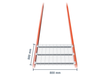 88 cm wire mesh rack layer for pallet rack PR4500 / 800 mm deep / load 500 kg 