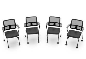 4 x conference chair EMMA with castors – space-saving, foldable, TOPREGAL 