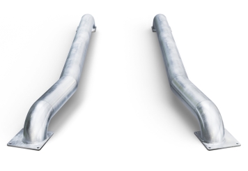 Floor stop parking bollard - set left and right beam, length 2.972 mm, diameter 159 mm from Steel 