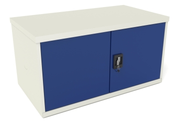 Tool cabinet with 2 doors in perspective with closed doors