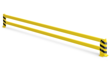 Collision protection crash barrier, 3600 mm long 400 mm high in perspective