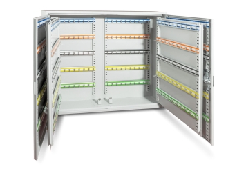 Key box with 400 hooks open