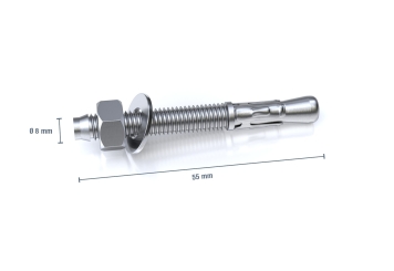 500 x bolt anchor M8 x 55 mm 