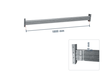 180 cm galvanised single beam for pallet rack PR9000F / compartment load capacity 2.000 kg 
