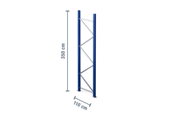 3,5 m upright for pallet rack PR4500 / 110 cm deep / unit load capacity 9.000 kg 