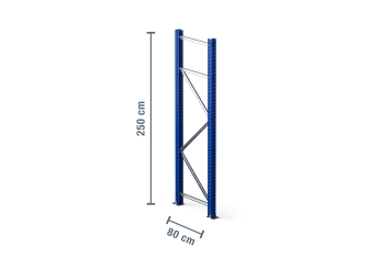 2,5 m upright for pallet rack PR4500 / 80 cm deep / unit load capacity 9.000 kg 