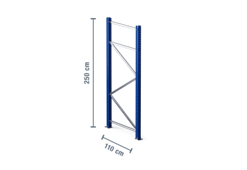 2,5 m upright for pallet rack PR4500 / 110 cm deep / unit load capacity 9.000 kg 