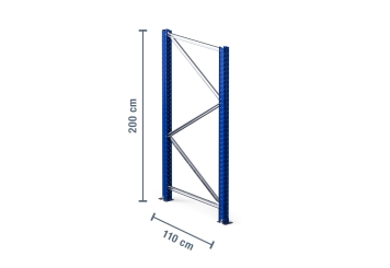 2 m upright for pallet rack PR4500 / 110 cm deep / unit load capacity 9.000 kg 