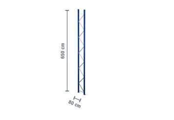 6,5 m upright for pallet rack PR4500 / 80 cm deep / unit load capacity 9.000 kg 