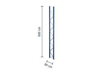 6 m upright for pallet rack PR4500 / 80 cm deep / unit load capacity 9.000 kg 