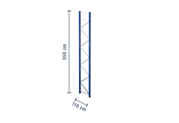 5,5 m upright for pallet rack PR4500 / 110 cm deep / unit load capacity 9.000 kg 