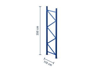 3,5 m upright for pallet rack PR15000 / 110 cm deep / unit load capacity 15.000 kg 