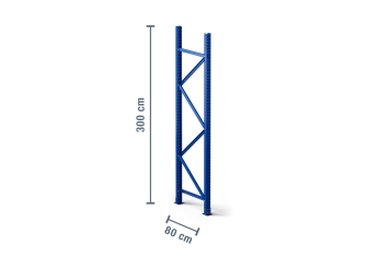 3 m upright for pallet rack PR15000 / 80 cm deep / unit load capacity 15.000 kg 