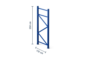 2,5 m upright for pallet rack PR15000 / 110 cm deep / unit load capacity 15.000 kg 