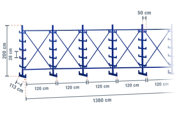 Double-sided cantilever rack