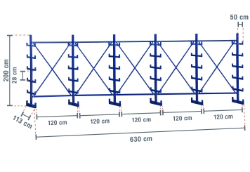 Double-sided cantilever rack