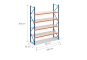 Storage rack dimensioned with steel shelves