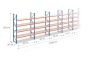 Storage rack dimensioned with steel shelves