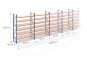 Storage rack dimensioned with steel shelves