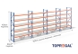 Storage rack dimensioned with steel shelves