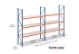 Storage rack dimensioned with steel shelves