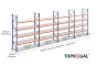 Storage rack dimensioned with steel shelves