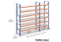 Storage rack dimensioned with steel shelves