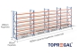 Storage rack dimensioned with steel shelves