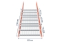 270 cm wire mesh rack layer for pallet rack PR4500 / 800 mm deep / load 1.500 kg 