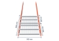 180 cm wire mesh rack layer for pallet rack PR4500 / 800 mm deep / load 1.000 kg 