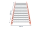 Wire mesh support for PR9000 pallet racking, dimensioned, width 180 cm, depth 110 cm