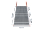 2.700 mm galvanised mesh shelf for pallet rack PR9000 / 1.100 mm deep / load 2.400 kg 