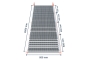 3.600 mm galvanised mesh shelf for pallet rack PR9000 / 800 mm deep / load 2.200 kg 