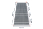 3.600 mm galvanised mesh shelf for pallet rack PR15000 / 1.100 mm deep / load 3.200 kg 