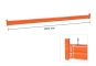 Measured PR15000 traverse 360 cm long for pallet racking