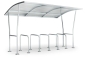 Bicycle shelter from the front