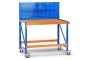 MFW1000 workbench, mobile with back panel and multiplex top