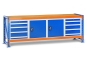 MFW1000 workbench with tool cabinet and multiplex top