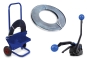 Steel strapping set incl. strapping tool, unwinding trolley, strapping band