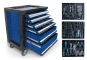 Tool trolley WZ220 incl. 220 tools, width 775 mm, depth, 475 mm, height 900 mm with castors, ABS edge protection