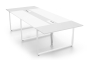 ANJA 280 -360 conference table grey-white