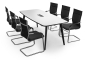 Conference table SOFIA200 White + 6 MARINA chairs 