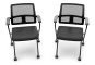 2 x conference chair EMMA with castors – space-saving, foldable, TOPREGAL 